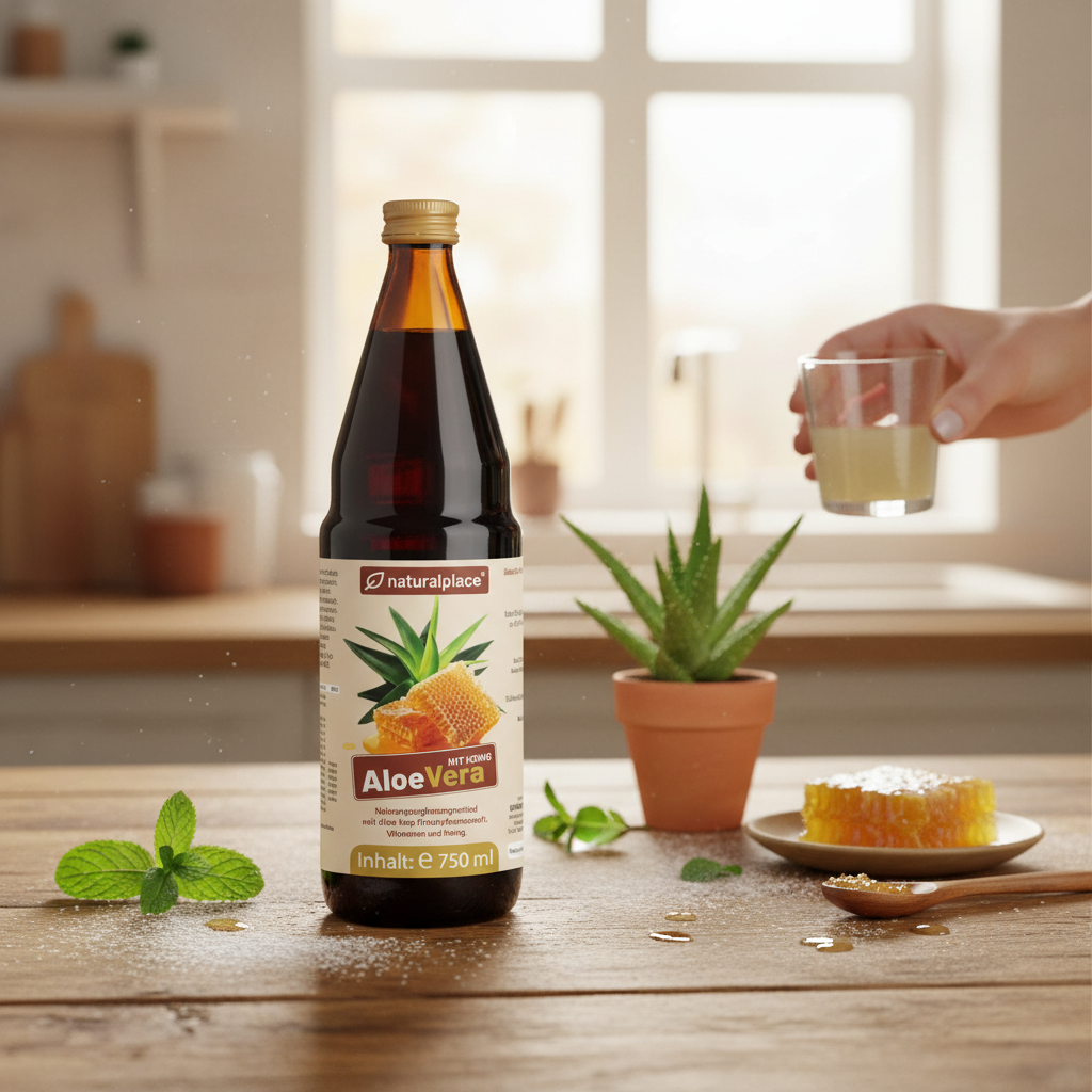 Aloe Vera Frischpflanzensaft mit Honig