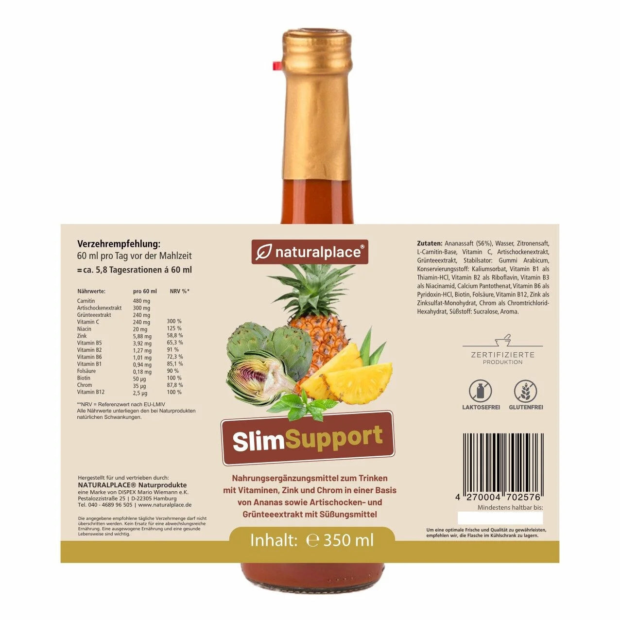 SlimSupport Verdauungssaft - 3 Flaschen-Kur