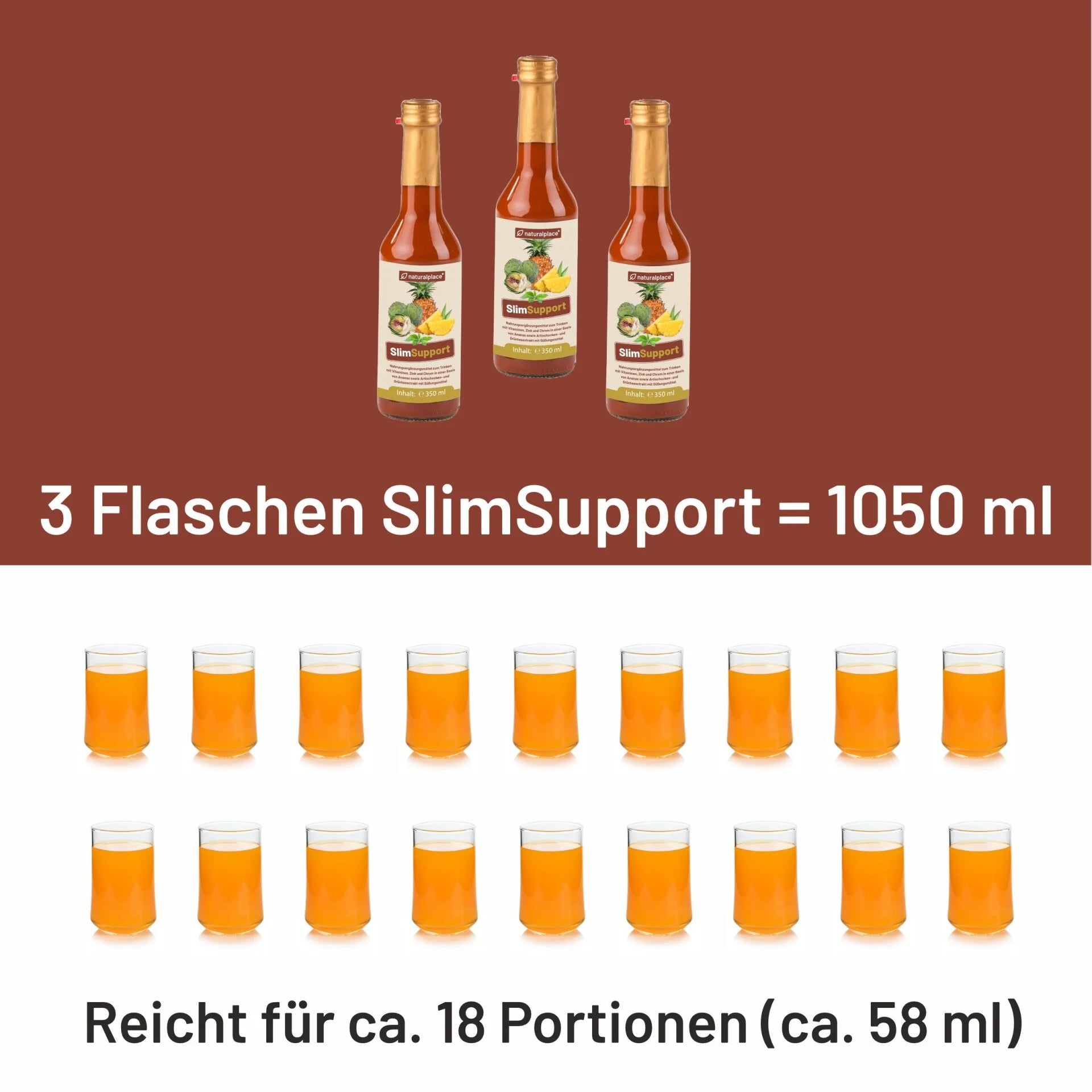 SlimSupport Verdauungssaft - 3 Flaschen-Kur